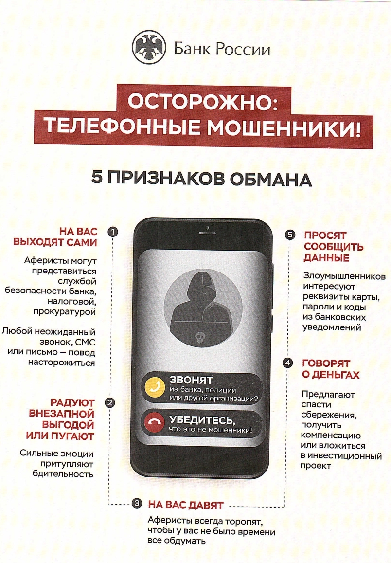 Осторожно: телефонные мошенники! 5 признаков обмана..